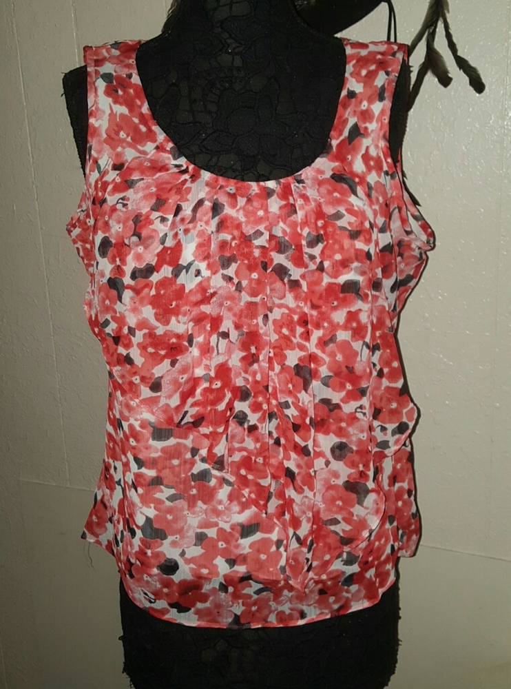 Milano Floral Layered Ruffle Blouse